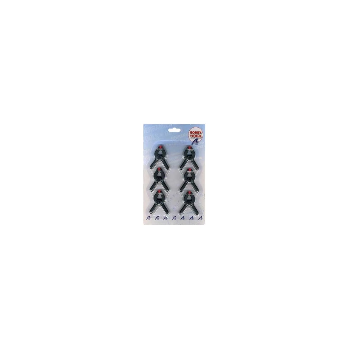 Mini fjørklemmer - 60mm - 6stk