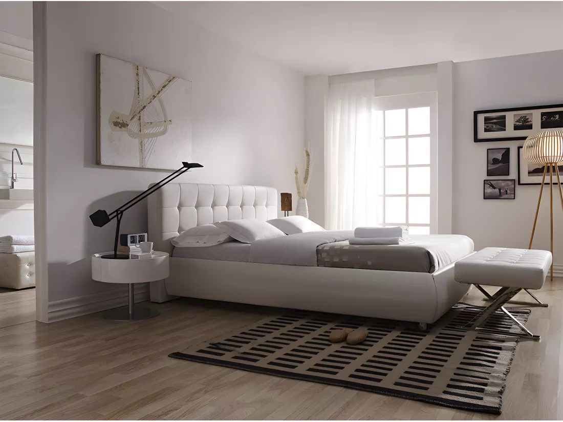 Banquette en simili cuir et acier chromé 5001 ANGEL CERDA