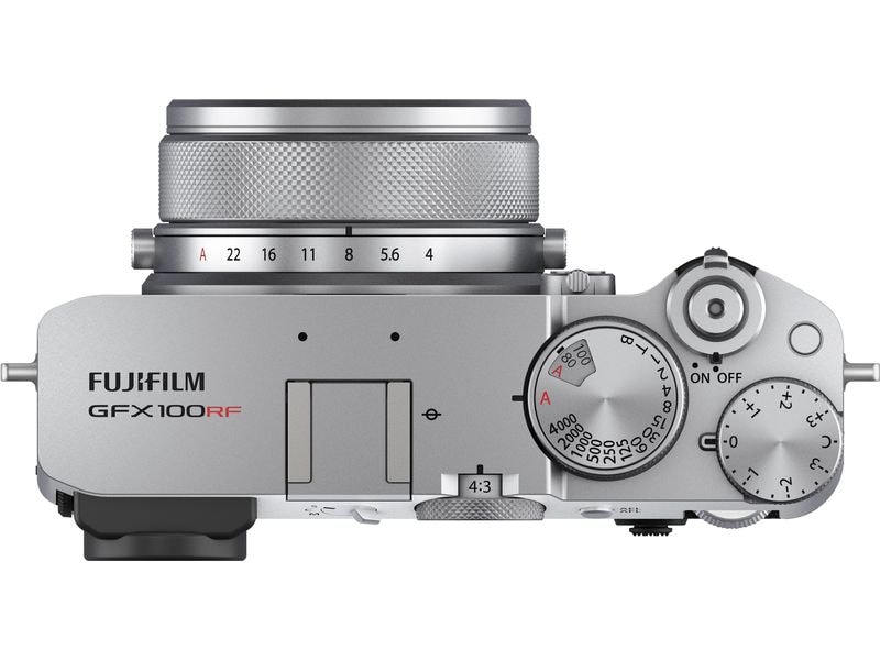 Fujifilm Fotokamera GFX 100RF Silber GFX-Kamera mit fest verbautem Objektiv und bringt die Mittelformat-Bildqualität in ein ultrakompaktes Design