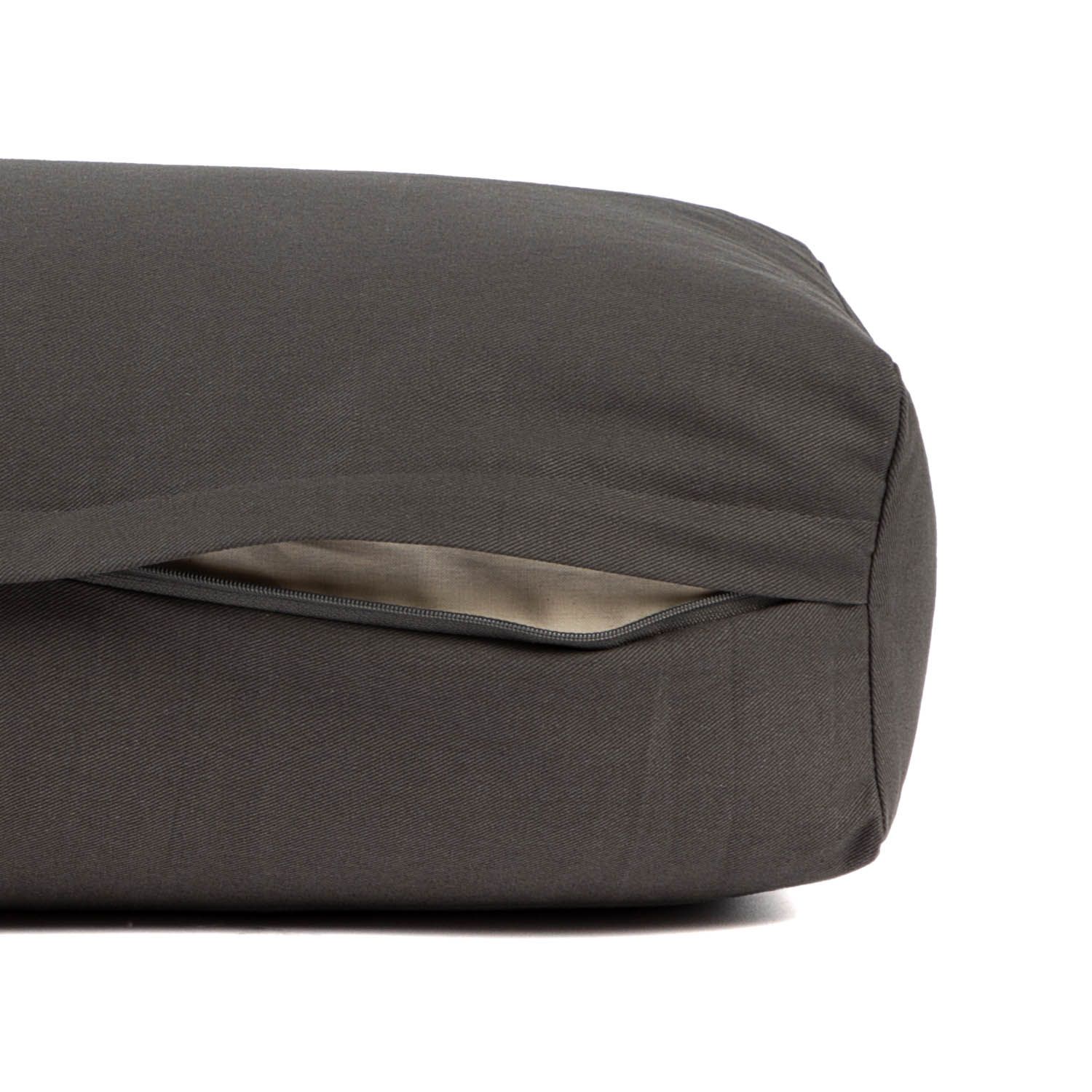 bodhi Salamba (rechteckig) Yoga-Bolster ECO, Dinkelhülsen Anthrazit