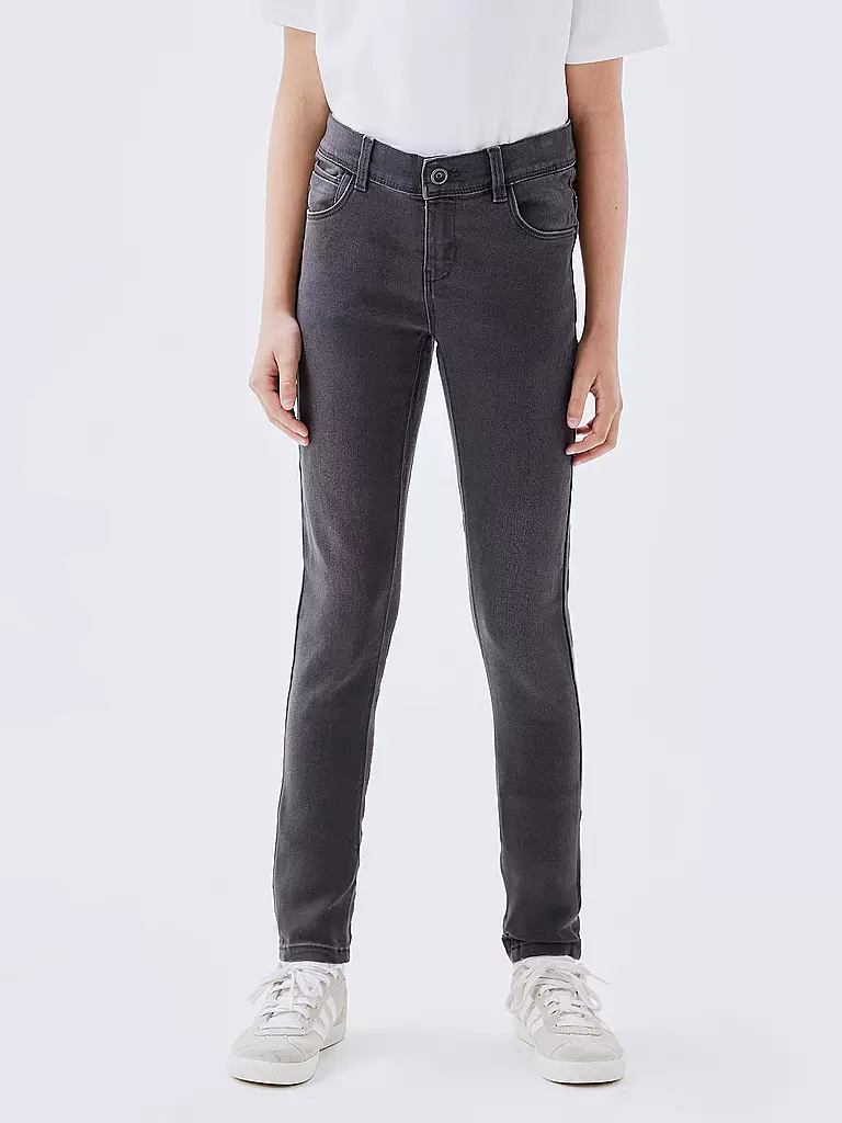 NAME IT Mädchen Jeans Slim Fit NKFPOLLY grau