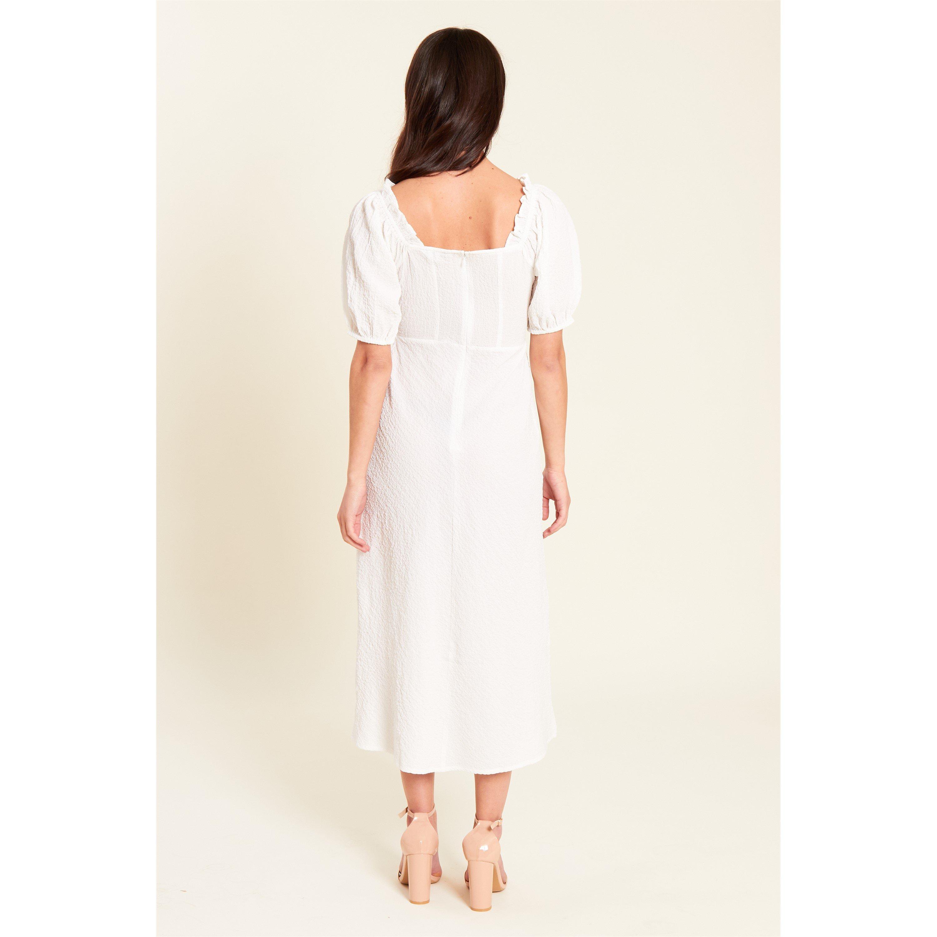 Be You Tie Tie Front Midi Dress