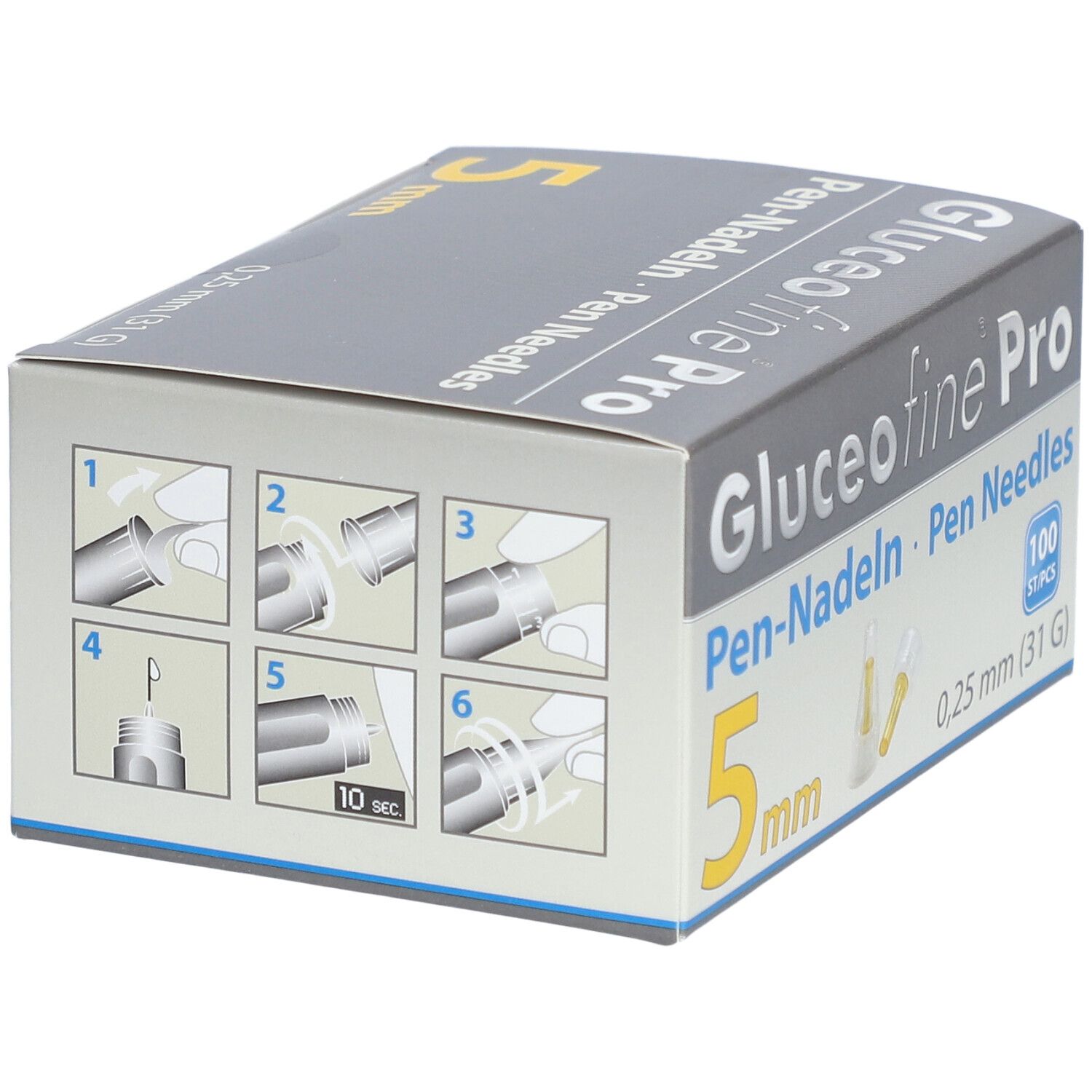 Gluceofine Pro Pen-Nadeln 31 G 0,25 x 5 mm