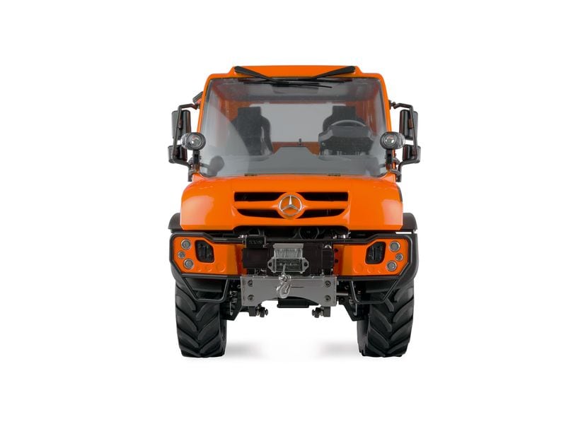 Amewi Mercedes-Benz Unimog Geräteträger 4WD Orange 1:10, AR Originalgetreues Unimog RC-Modell