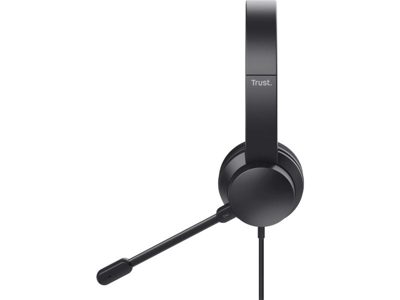 Trust Headset HS-260 Leichter On-Ear-USB-Kopfhörer für den PC mit Noise-Cancelling-Mikrofon und verstellbarem Kopfbügel