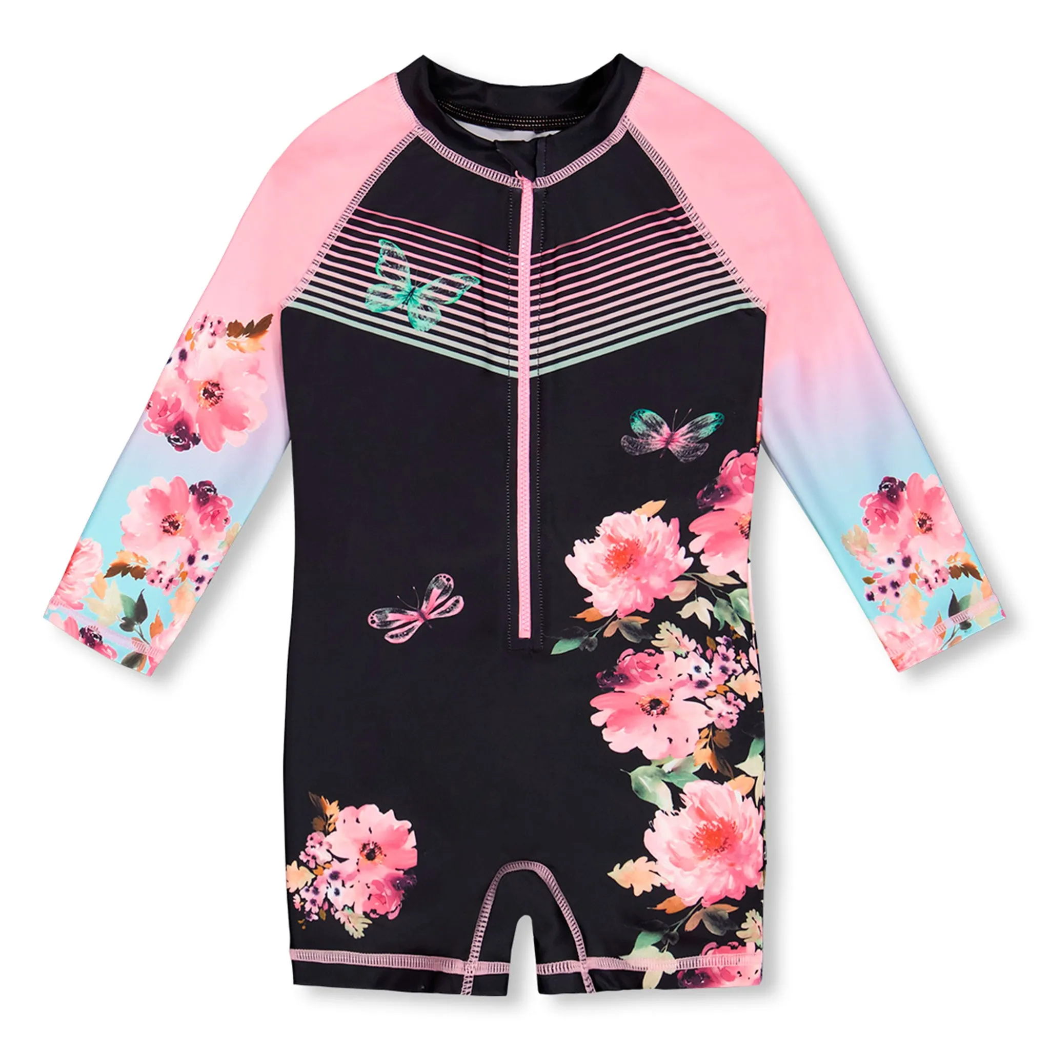 Deux par Deux Maillot UV Une Pièce Papillons 2-6ans