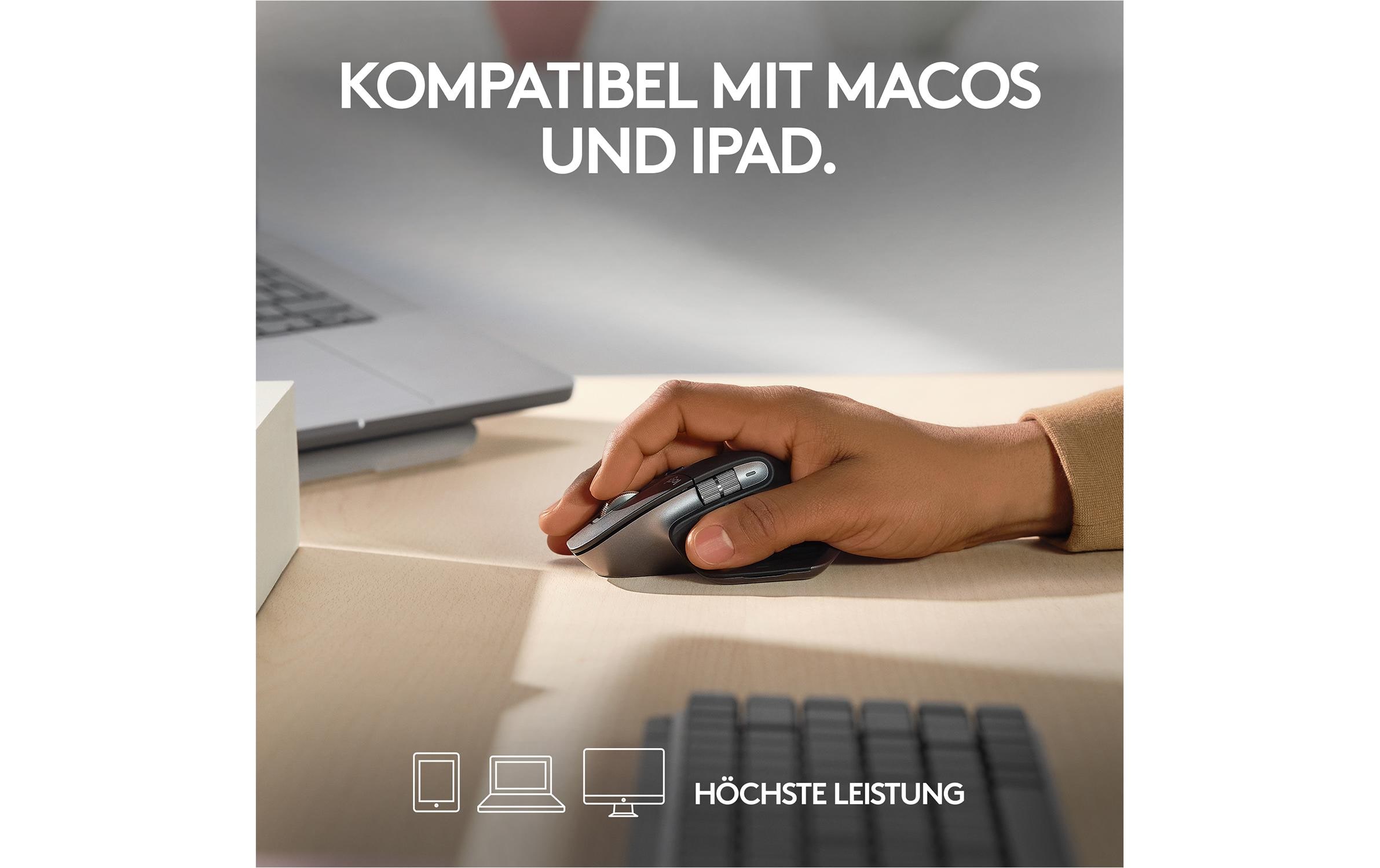 Maus MX Master 3S for Mac space greyFür Mac optimierte Präzisionsmaus mit «Logitech Flow»-Technologie