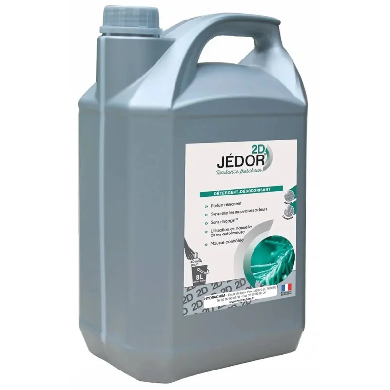 JEDOR - Détergent désodorisant sols 2D - Parfum pin eucalyptus - 5L