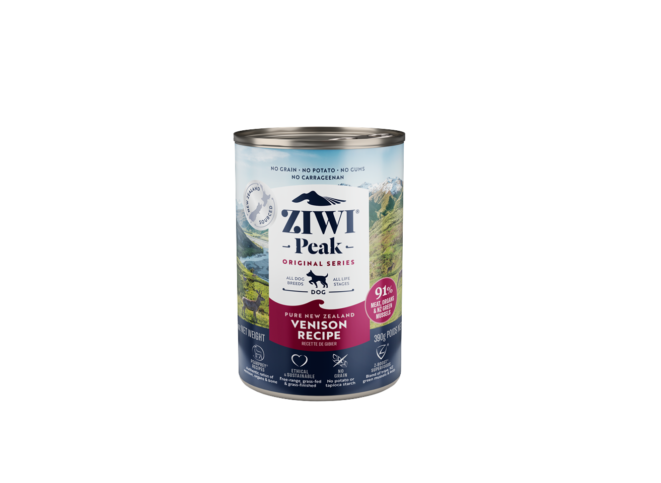 Ziwipeak - Venision recipe, vådfoder 390 gr