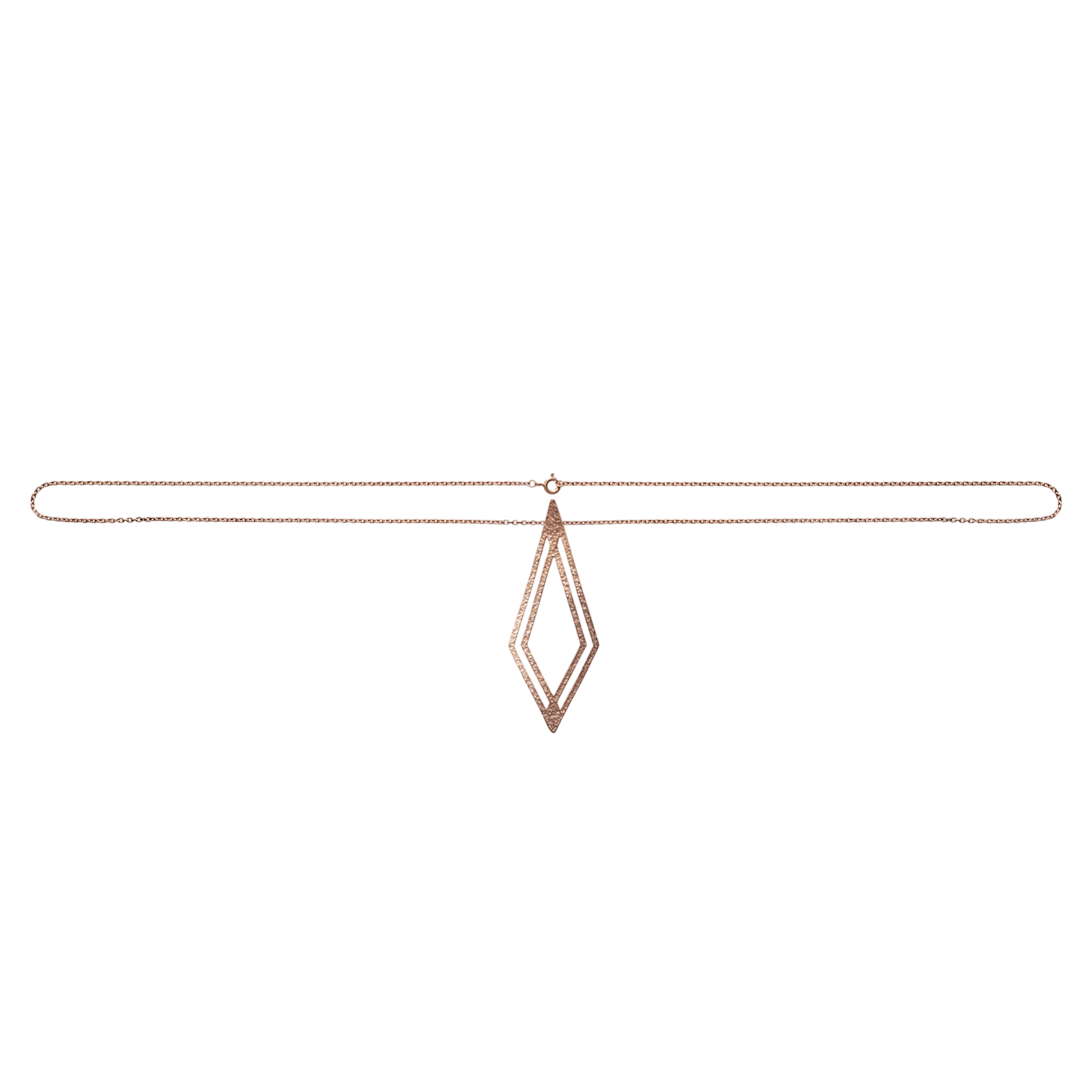 Collier Square roségoldplattiert