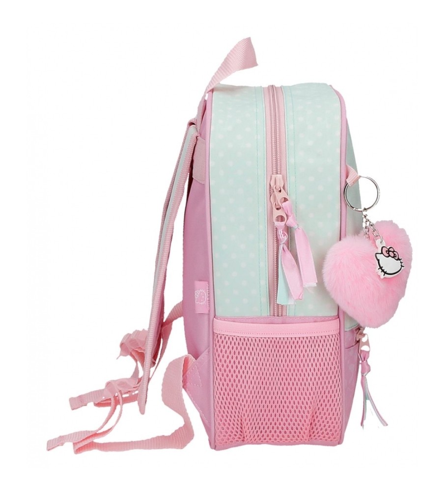 Mochila pré-escolar Hello Kitty Paris turquesa da Joumma Bags - 23x28x10cm -
