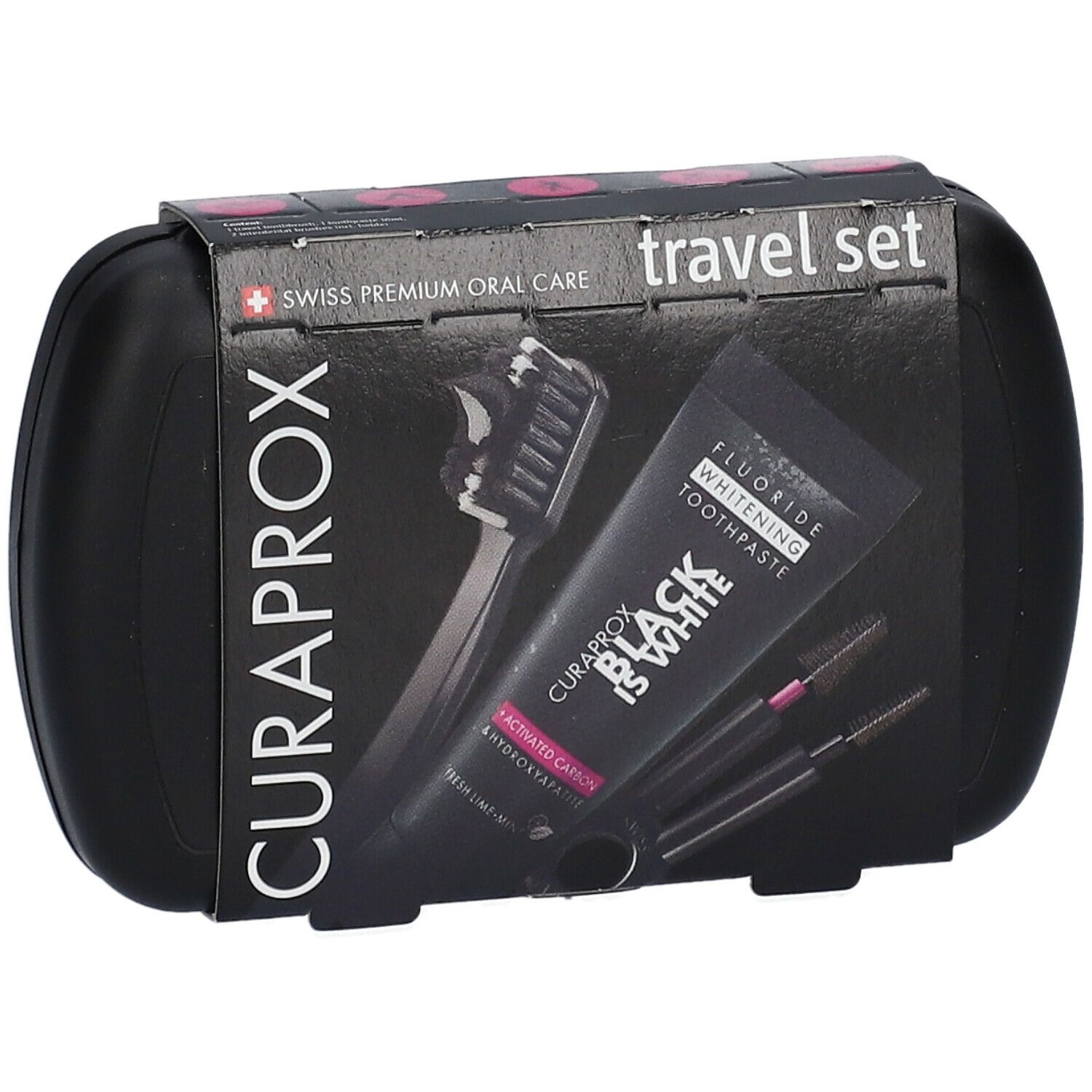Curaprox travel set Black is White