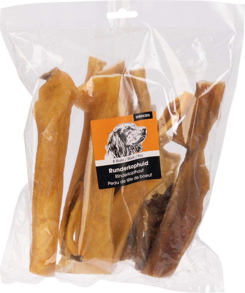 Snekkies hondensnack runderkophuid 8 stuks