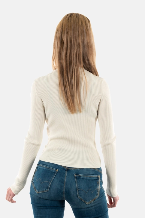 Pull hiver guess jeans blaire g012 cream white