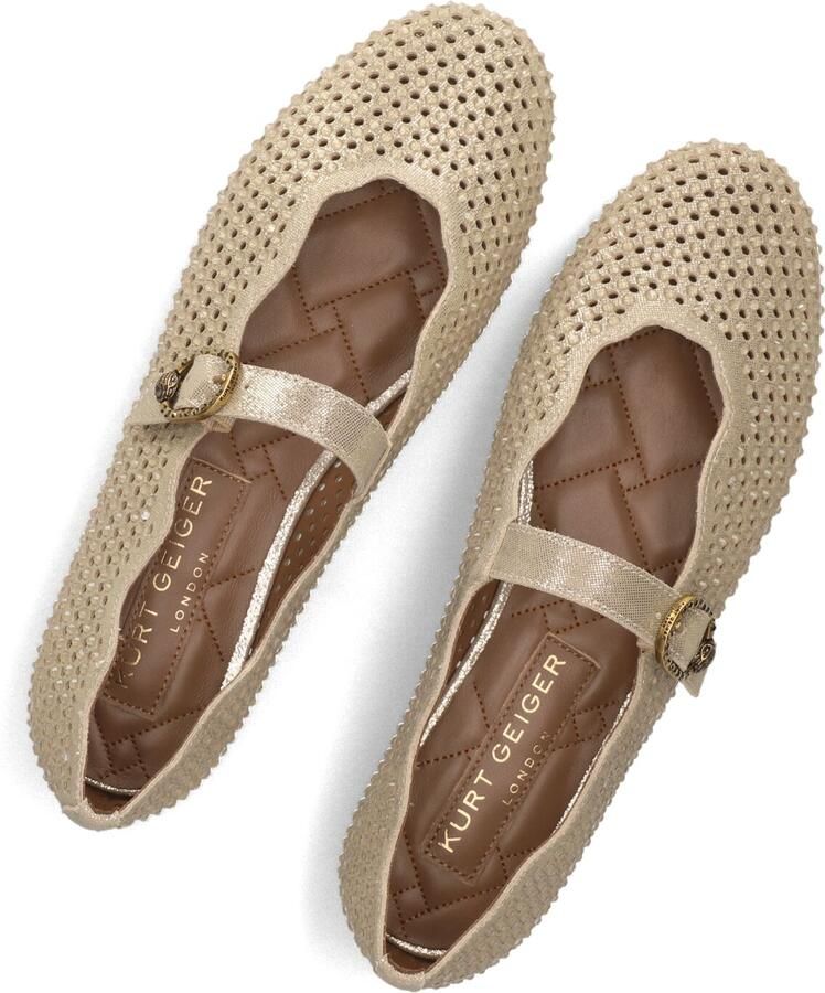 Kurt Geiger London Wavy Mayfair Ballet Flat Ballerina's Dames Goudkleurig