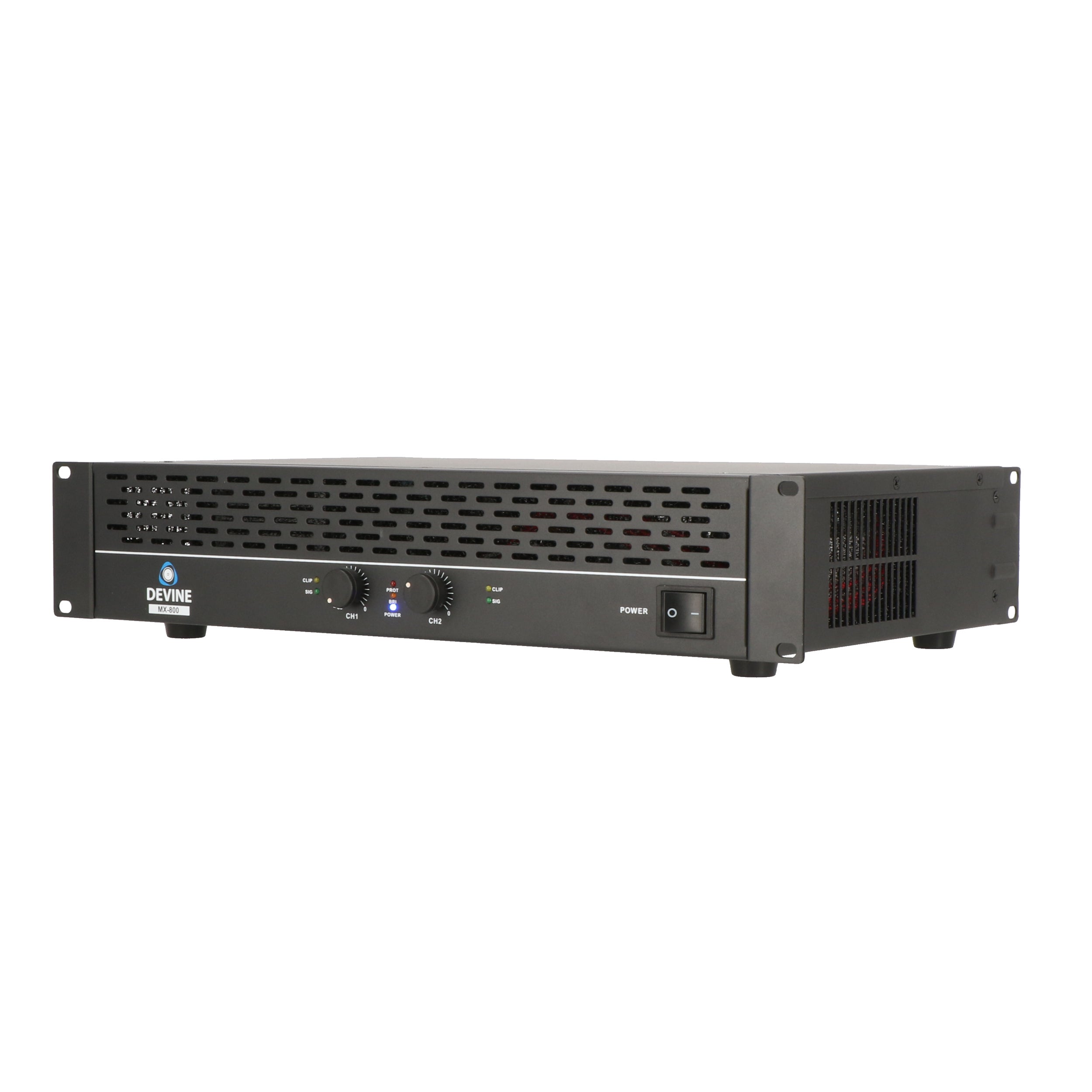 Devine MX-800 2-kanaals PA-eindversterker 2x 400W @ 8 Ohm
