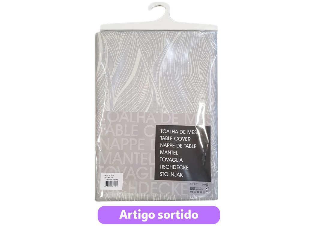 TOALHA DE MESA CAPRI PLÁSTICA 140X200CM ARTIGO SORTIDO