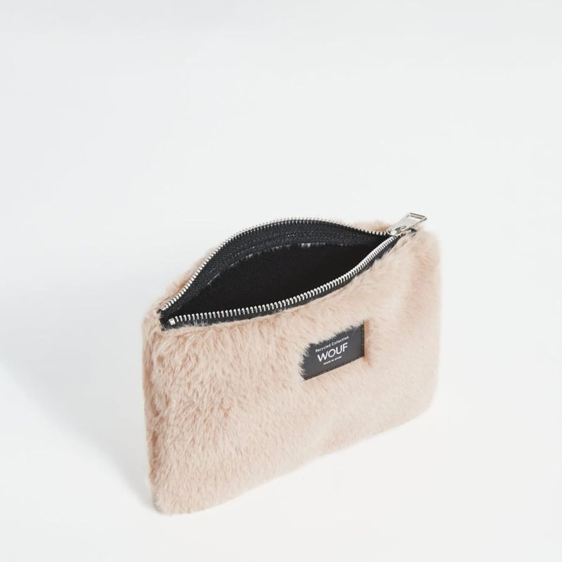 Pochette large 22 cm en fausse fourrure Nevada