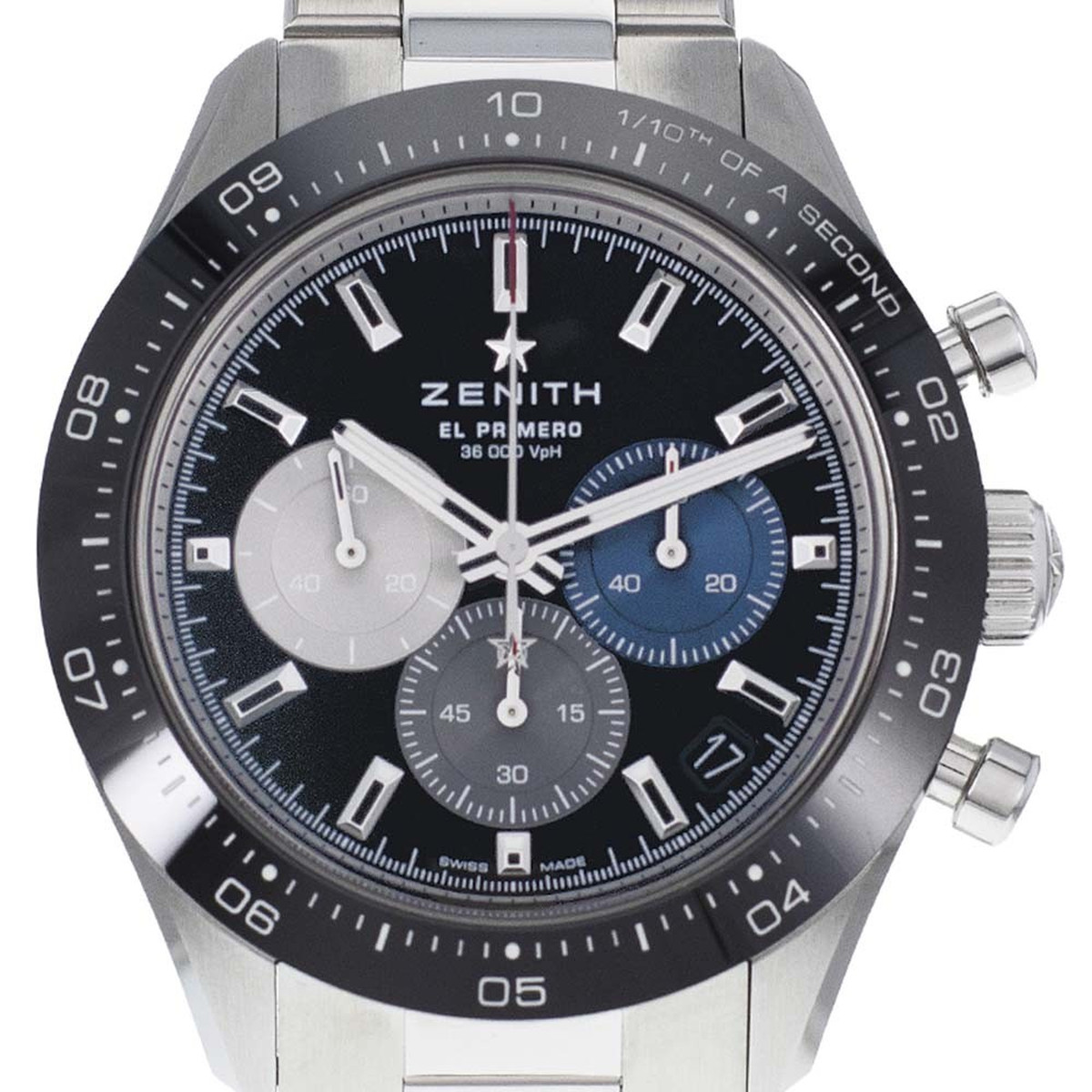 Montre d'occasion Zenith Chronomaster homme chronographe automatique acier