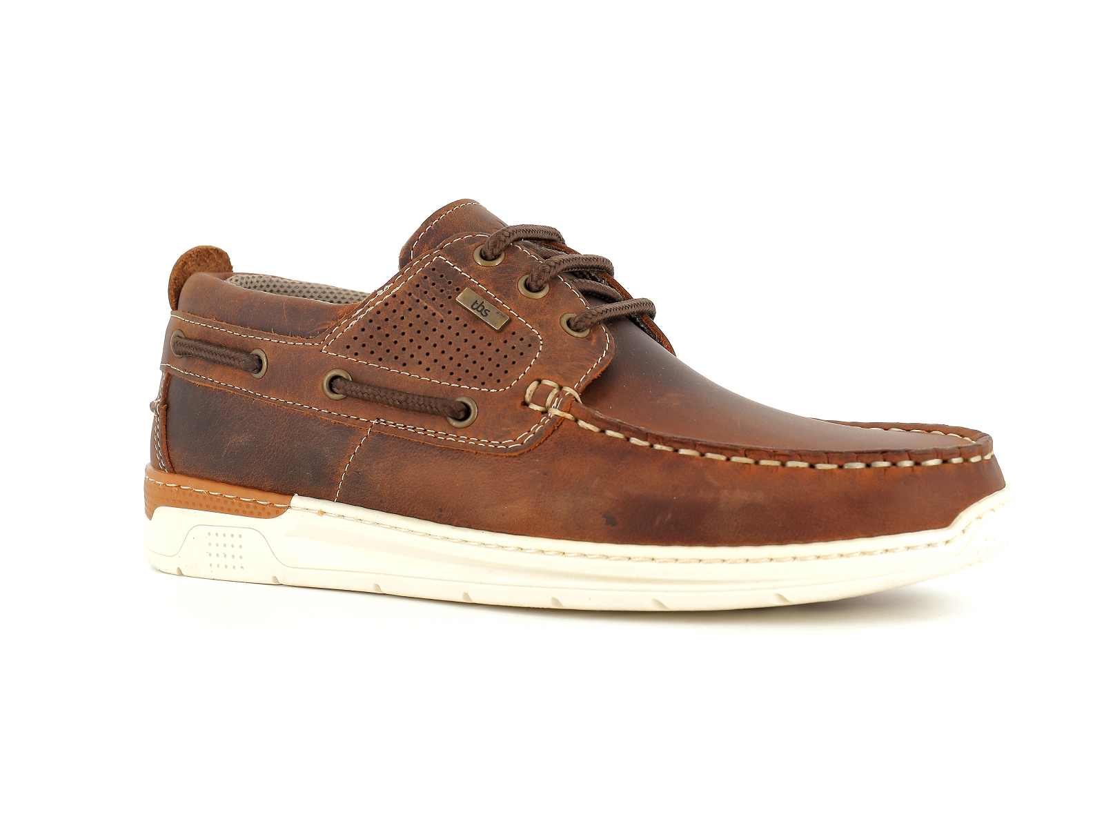 Tbs-MATBOAT Cuir gras Marron Fonce