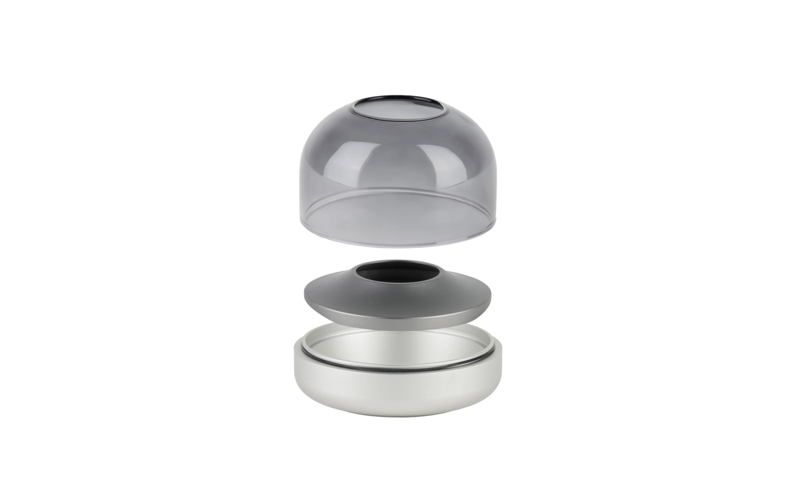 Kooduu Glow 08 wiederaufladbare Shine LED-Kerze frosted silver
