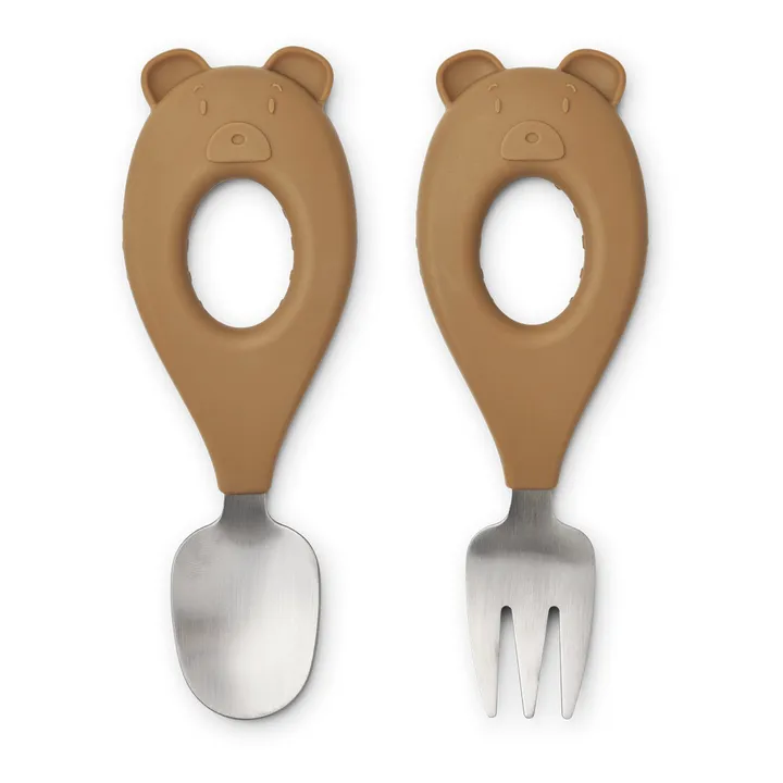 Liewood Couverts Stanley en acier - Set de 2 | Caramel
