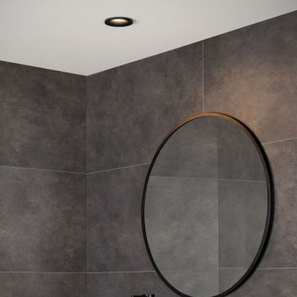Ziva inbouwspot zwart GU10 IP44 rond
