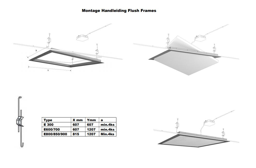 Ecosun Flush Frame inbouwframe voor E600 en E700
