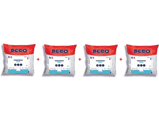 DODO - Pack oreiller Pack 4 oreillers Fraicheur 60x60cm