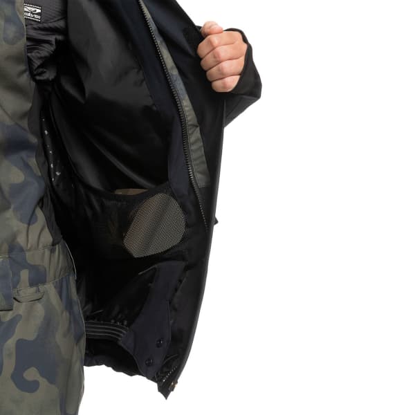 Veste de ski QUIKSILVER MSN PRT BLOC JK M SNJT TRUE BLACK FADE OUT CAMO
