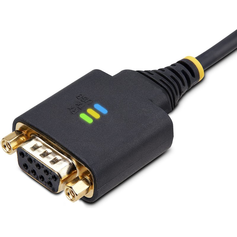 StarTech.com Adaptateur USB vers Série Null Modem de 3m, Vis/Écrous DB9 Interchangeables, COM Rétention, Câble Adaptateur USB-A vers RS232, FTDI, ESD Niveau 4, Windows/macOS/ChromeOS/Linux - Construction TPE