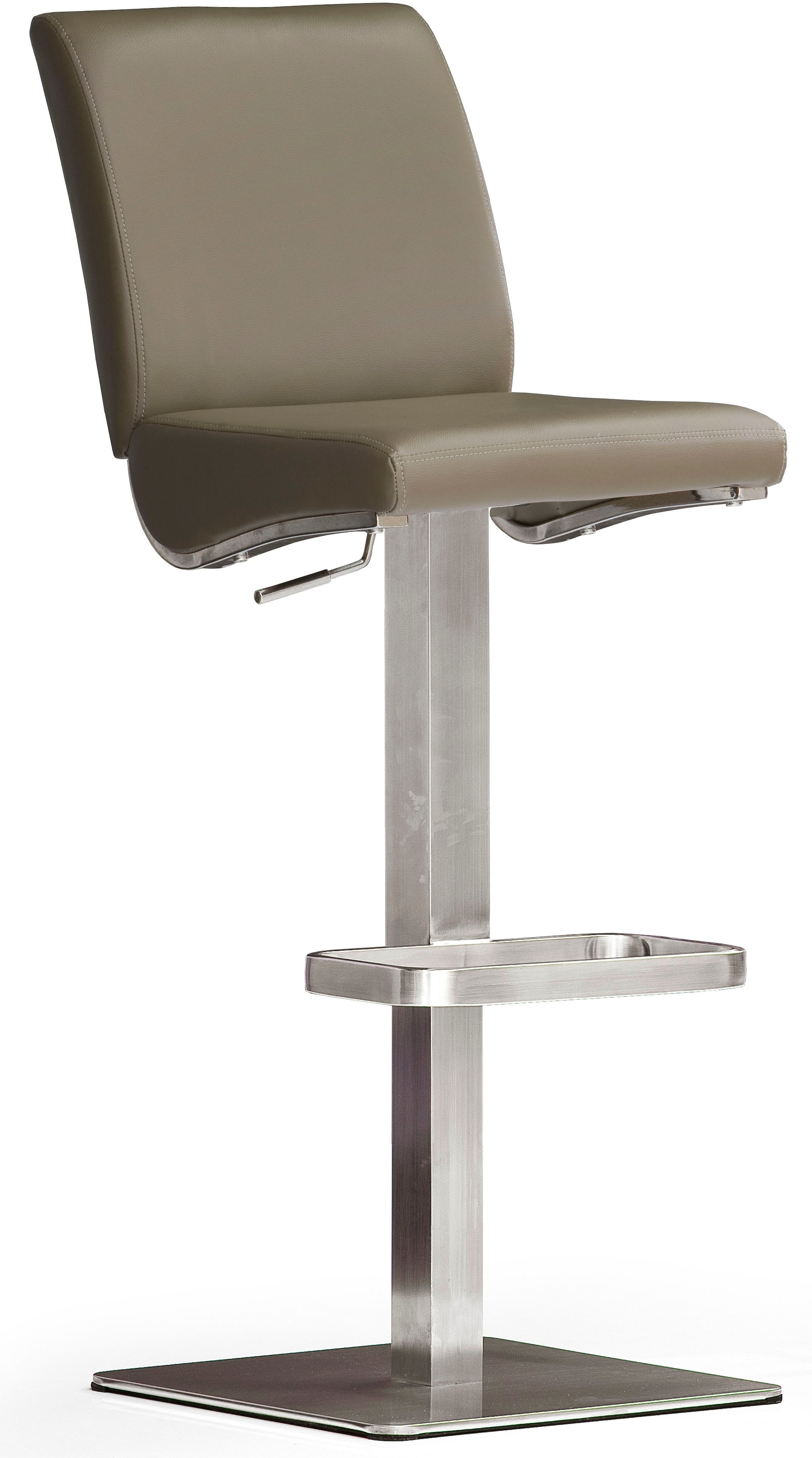 MCA furniture Bistrostuhl »BARBECOOL Barhocker Bistrostuhl Tresenhocker« () mit Rückenlehne, Bodenplatte eckig, 180° drehbar, Sitzhöhe von 55-80cm