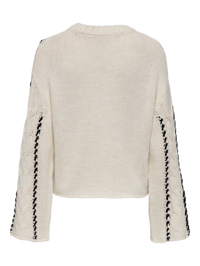 ONLY CARMAKOMA Rundhalspullover »CARTESSA CABEL STITCH LS O-NECK KNT«