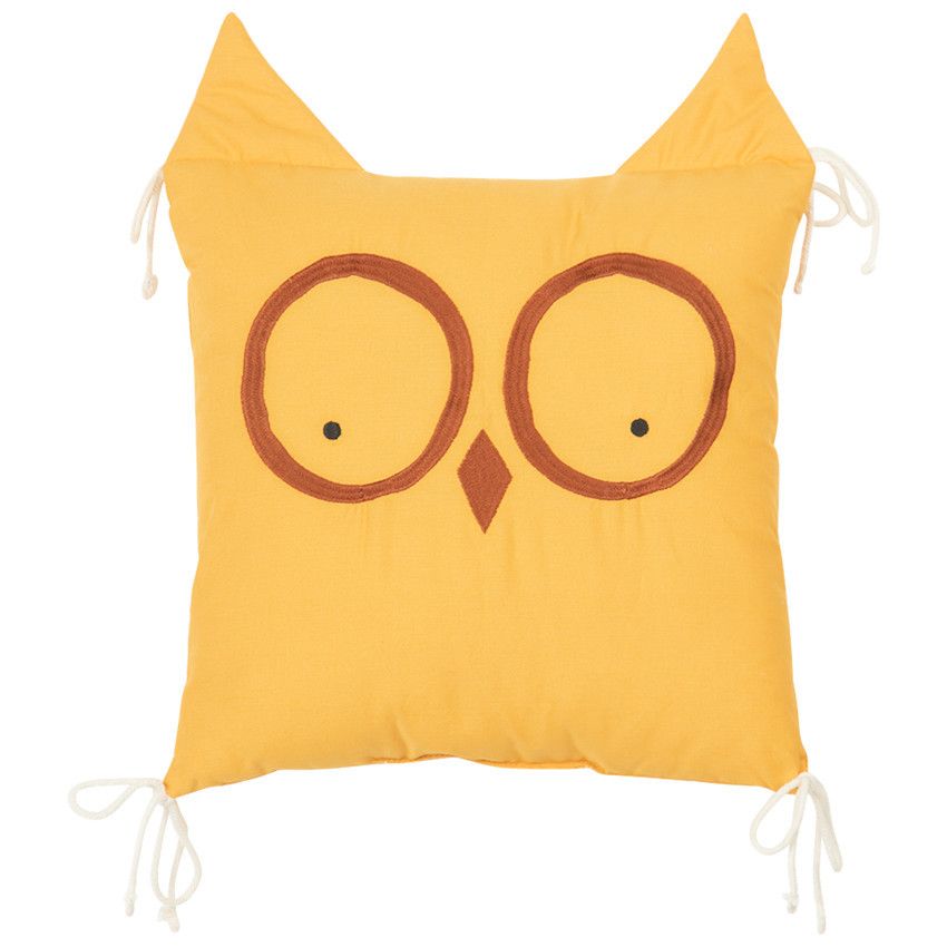 Coussin animal décoratif modulable en tour de lit ou de parc à nouettes - Jaune