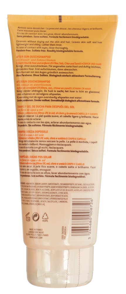 NUXE Sun Shampooing Douche Après Soleil 200 ml
