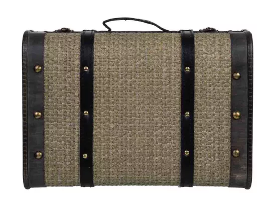 Valise en bois argenté 43x30x17