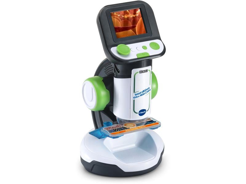 Vtech Interaktives Video-Mikroskop -DE- Kinderfreundliches Mikroskop mit 3 Spielmodi