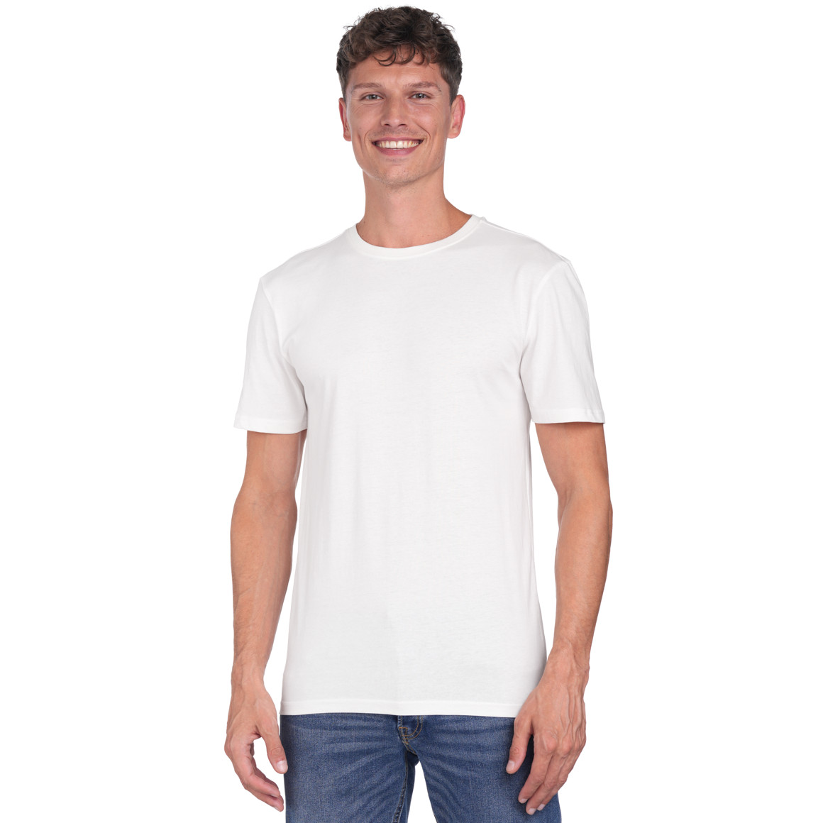 Famy 3 Herren T-Shirts unifarben dunkelgrau / weiss / schwarz