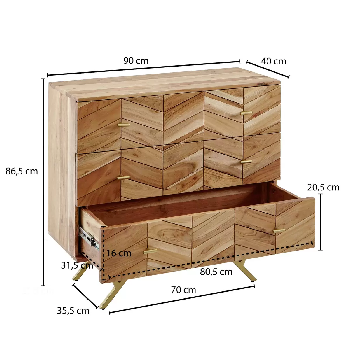 Sideboard Dornes Braun