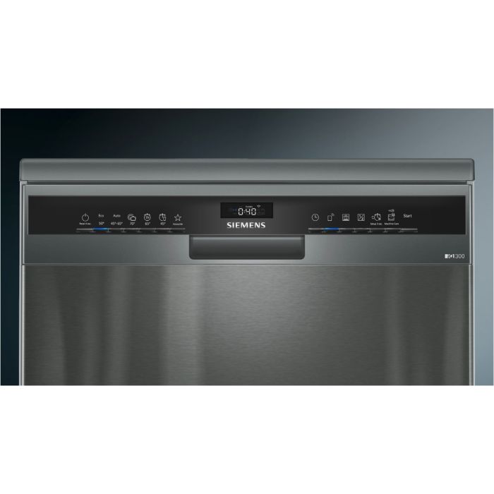 Siemens Stand-Geschirrspüler iQ300 SN23HC60AE Black Inox