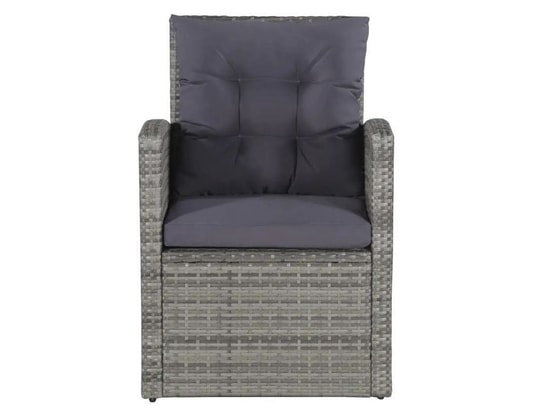 LES TENDANCES - Salon extérieur Salon de jardin-gris-3 places-160x62x87-124815