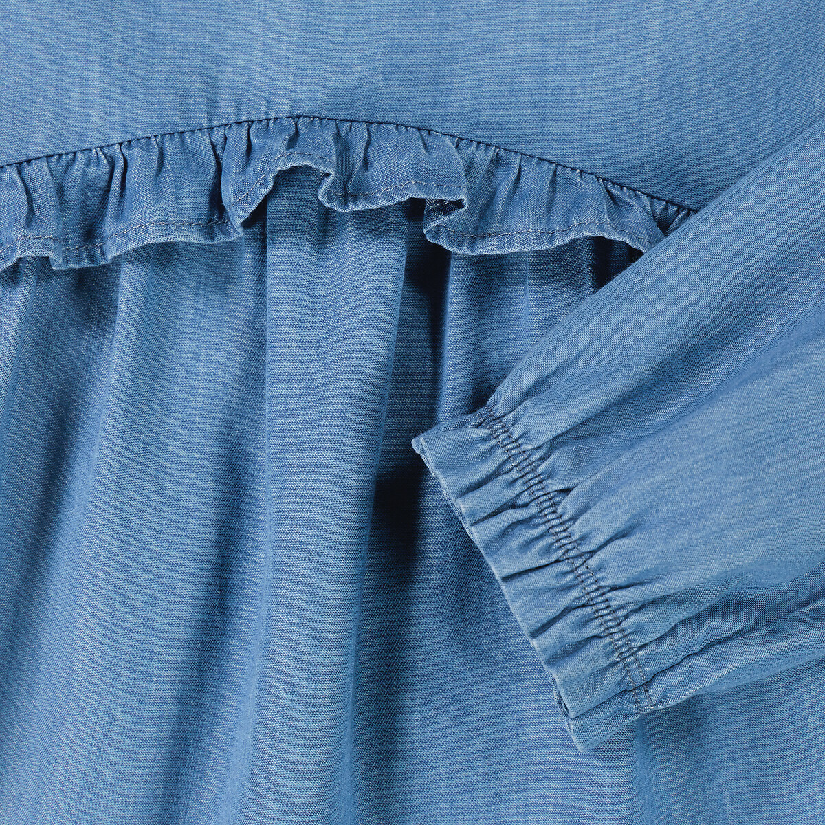 COLEÇÃO LA REDOUTE<br>Vestido jeans leve com mangas compridas