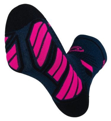 Chaussettes BV Sport Trail Ultra Mid Bleu/Rose