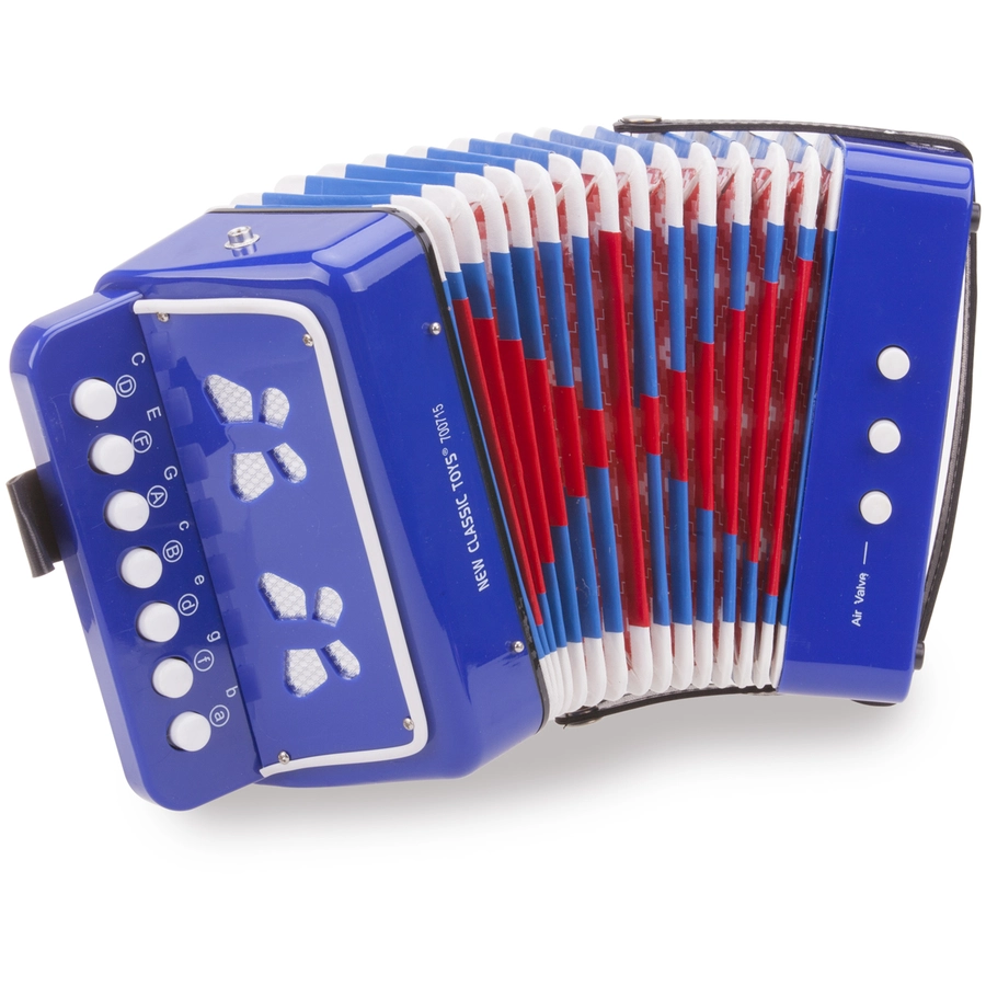 New Classic Toys Akkordeon - Blau mit Musikbuch