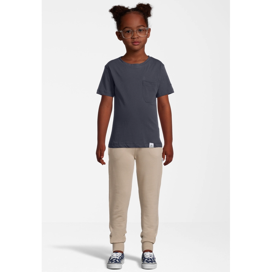 New Life T-Shirt TEE - CREW NECK PATCH POCKET Blau