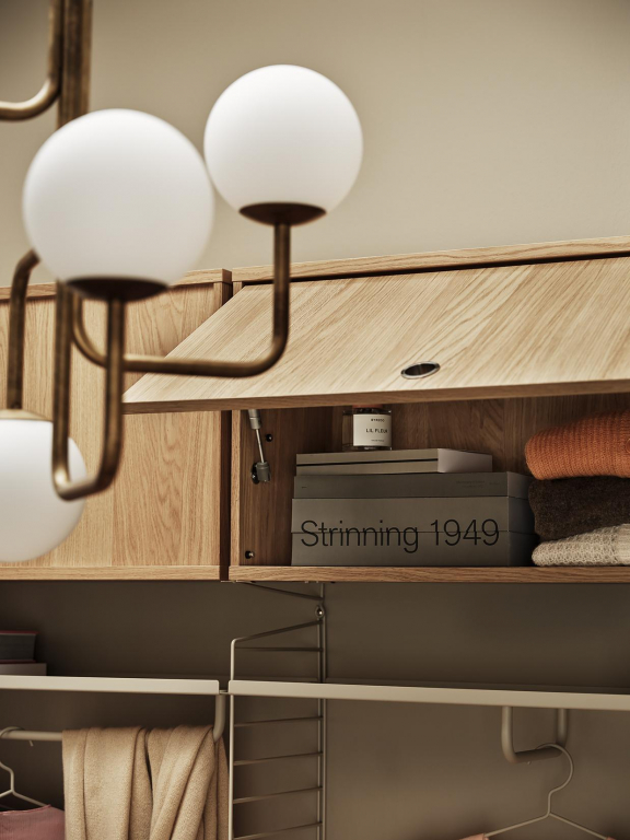 String Furniture Cabinet with flip door 78x30x42 White