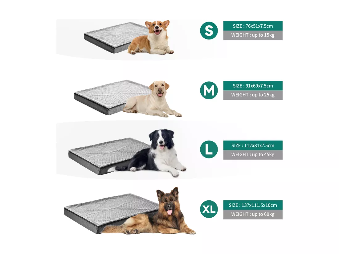 YITAHOME Panier Couchage Lit pour Chien - Dehoussable - avec Couvertures Amovibles - Gris -Matelas Lavable - 76x51cm