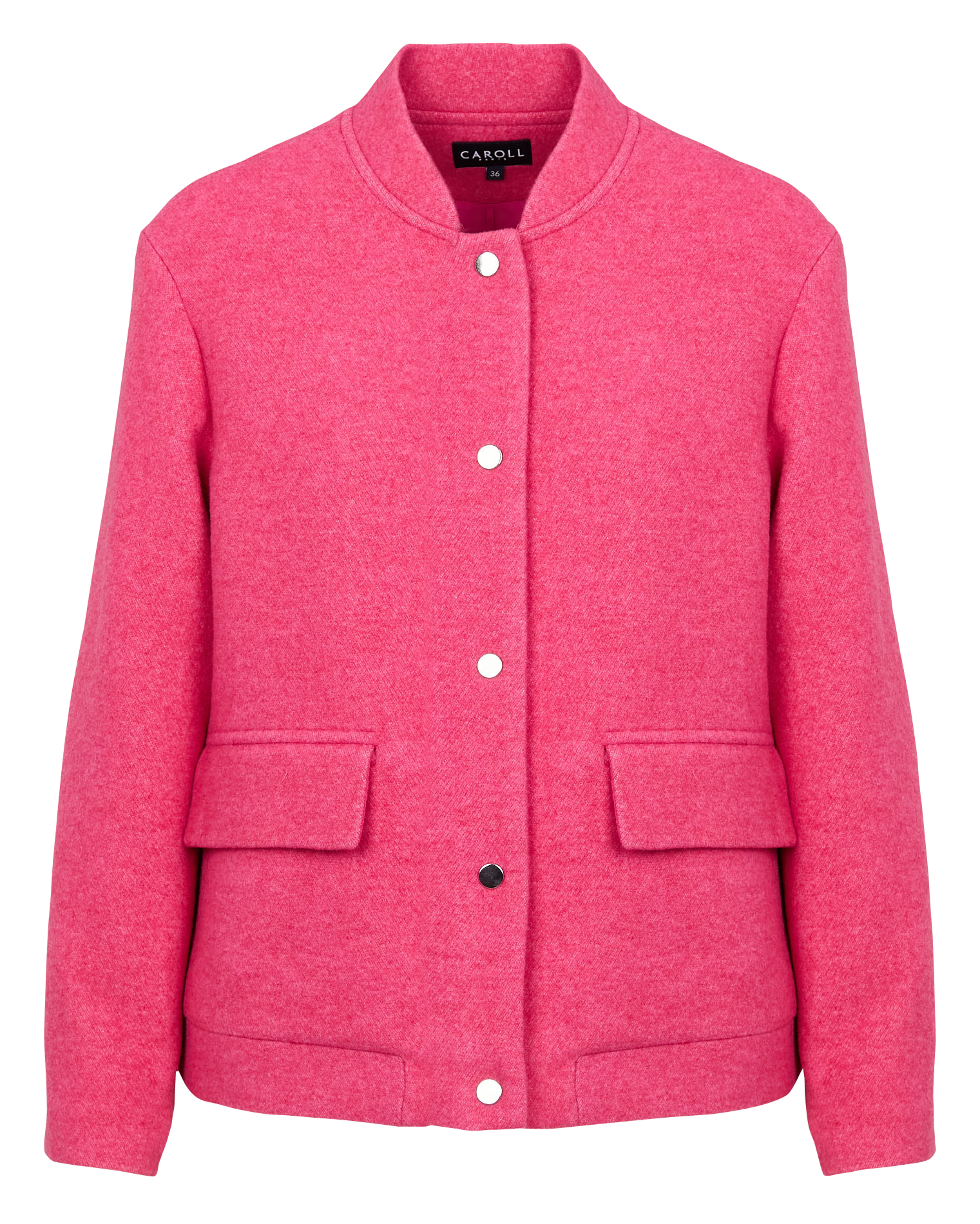 GAZELLE - Manteau court en laine mélangée | Rose