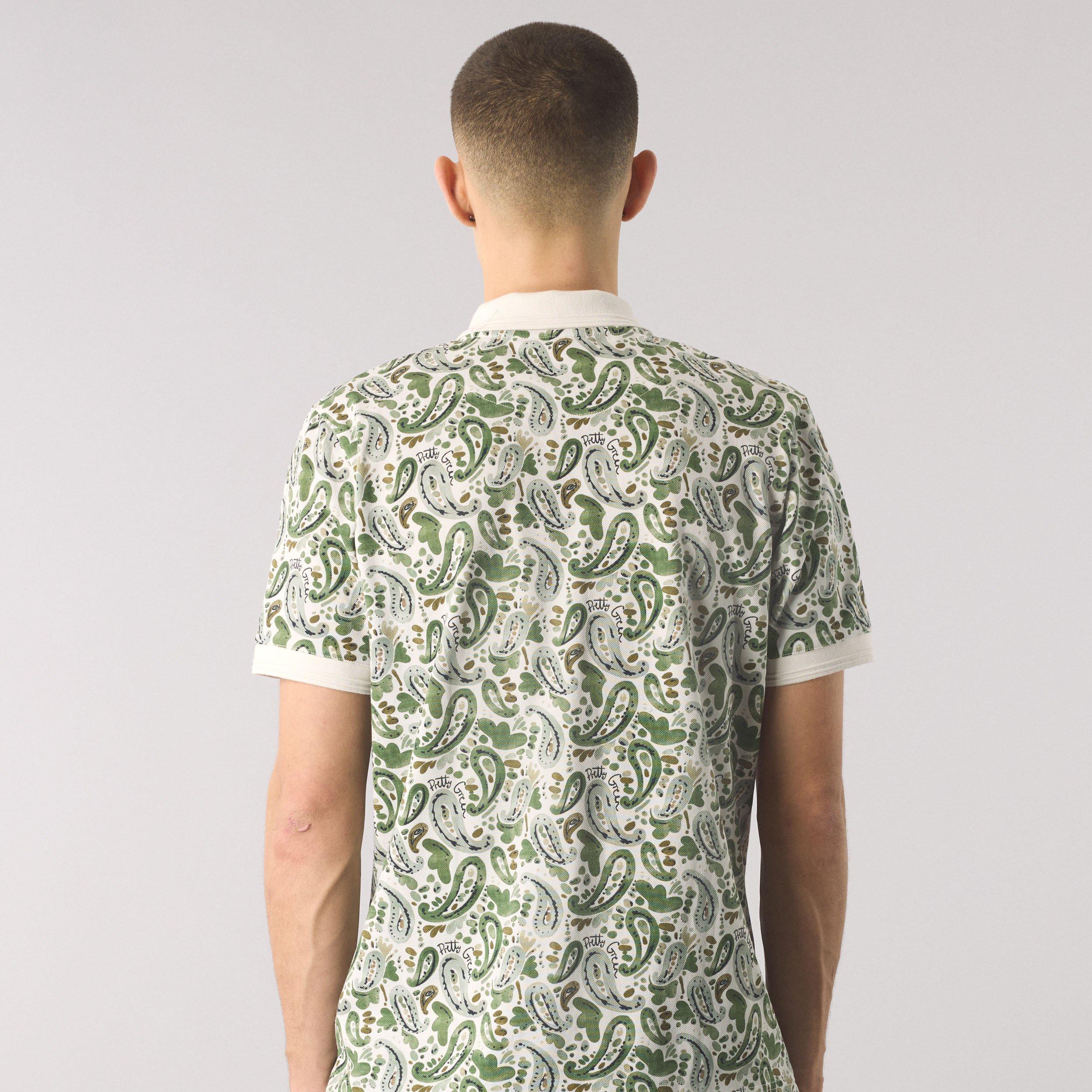 Pretty Green Aquarelle Paisley Polo Shirt