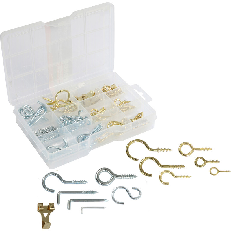 Set oog- & schroefhaken 102-delig